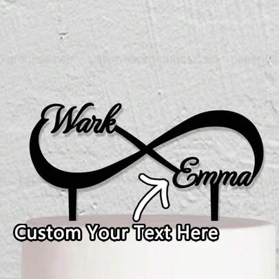 Wedding Cake Topper,Personalized Valentine's Day Cake Topper,Infinity Cake Topper With Two Names,Custom Cake Topper,Personalized Cake Topper,Love Cake Topper,Name Cake Topper