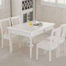 Clear Plastic 1OO% Waterproof Tablecloth - 60 X 102 Inch - Vinyl PVC Rectangle Table Cloth Protector Oil Spill Proof Wipe Clean Table Cover For Dining Tables, Parties & Camping, Crystal Clear - CrystalClear60inchx102inchRectangular - View 3