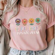 T-Shirt/Blouse "I'm Medicated But Don't Overdo It" Premium 100% Cotton - Rosa Pálido - Ver 1