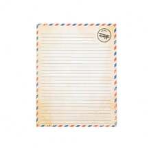 50 Pack Airmail Paper - Airmail Writing Paper - Blue Air Mail Paper For Letter Writing, Invitations, Love Letters, Military Correspondence, Christmas Letters, Vintage Letters - Size 8.5 X 11 Inch - 50包航空郵件單 - 查看 5