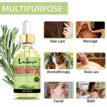 Men's Hair Oil, Rosemary Mint Oil, Rosemary Hair Essence, Strengthens Hair And Scalp, Enriched With Biotin, Lightweight Formula, Nourishing And Moisturizing, Repairs Damaged Roots, Enhances Hair Shine, Rosemary Hair Essence, Daily Essential Oil, Suitable For All Hair Types - Oil - View 7