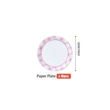 Pink & White Striped Disposable Plates, Napkins, Cups - 25 Guest Party Supplies Set, Disposable Paper Plates Suitable For Birthday, Wedding, Theme Party, Family Picnic - Multicolor - View 9