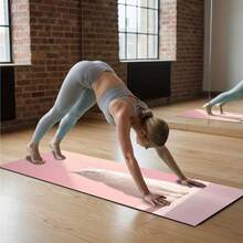 1 件 71*22 英寸瑜伽垫，白色猫咪图案，防滑耐用，加宽加厚，家用专业初学者瑜伽训练垫 - 白貓 - 查看 4