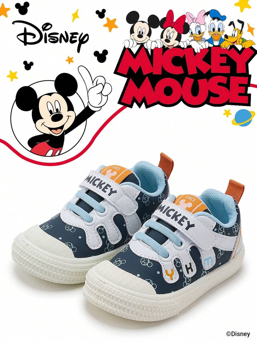 Disney 1 Pair Collaboration Kids' Sports Shoes, Suitable For Daily, Holiday, Sports And Outdoor Activities. Comfortable, Fit Foot Shape, Non-Slip, Breathable. (Boys' Sports Shoes, Boys' Sneakers, Kids' Sports Shoes, Girls' Sports Shoes, Girls' Sneakers) - Blue - View 1