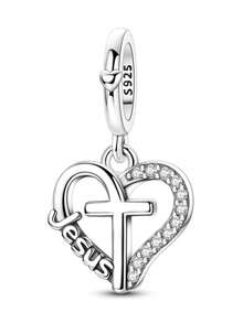 1. 爱心龙吊坠纯银手链项链配饰，适合日常佩戴或作为生日礼物