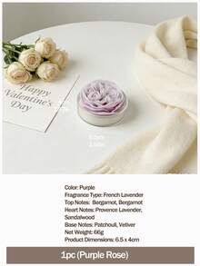 1pc/4pcs/8pcs Handmade Scented Candles, Frosted Heart & Peach Blossom Shapes | 5 Fragrance Options | Bedroom/Home/New Year Decor Candles | Gift For Her - Wedding/Valentine's Day/Christmas/Anniversary/Birthday/Thank You - Multicolor - View 19