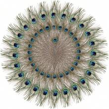 10pcs Faux Peacock Feather Decor Accessories, Suitable For Home Decor Or Flower Arrangement - Multicolor - View 1