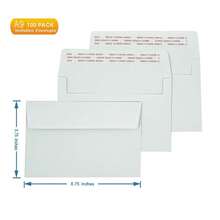A9 Invitation Envelopes(100 PCS 5.75x8.75 In )- Windowless Design 120GSM White Paper Envelopes With Printable Quick Se--Seal For Invitations, Greeting Cards, Invoices - 100pcs5.75*8.75in - View 3