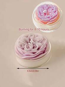 玫瑰蜡烛，女士礼物，大豆蜡香薰蜡烛，可爱花朵造型香薰蜡烛，房间装饰，装饰品（圣诞礼物，情人节礼物）