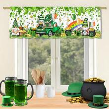1pc Valentine's Day Kitchen Curtains - Classic Farmhouse Rod Pocket Style With Red Hearts & Love Decor, Romantic Window Treatment For Country Homes - Multicolor - View 13