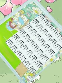 LIMEIKAI 36 Cluster koreanischer Mädchen-Gruppe Wimpern ohne Kleber, einzelne Cluster, kein Entfernen nötig, natürlich und realistisch C-Locken für den täglichen Gebrauch, segmentiert mit integriertem Klebestreifen, verlängerte Cluster, realistische Wimpern für Anfänger - C - Übersicht 12