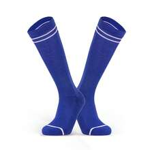 1 双实用专业装备长筒足球袜，成人款，男女皆宜，跑步踝关节保护，加厚毛巾底，小腿压缩袜，减震耐磨。