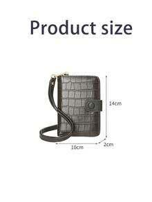 New Portable Halter ID Card Holder, Anti-Theft RFID Blocking Passport Holder, Multi-Function Travel Passport Wallet - Grey - View 7