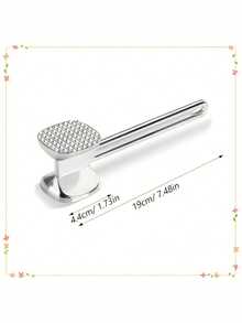 Stainless Steel Meat Tenderizer, Double-Sided Meat Pounder - Meat Mallet For Home Use