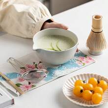 抹茶碗套装，包含抹茶打蛋器、抹茶碗、抹茶杯、抹茶粉碗、搅拌棒，批发 - 彩色 - 查看 4