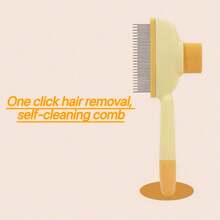 2-In-1 Pet Hair & Tear Stain Remover Brush - Stainless Steel Dog & Cat Flea Comb, Effectively Trims & Gently Removes Matted Fur And Fleas, Suitable For Dogs And Cats