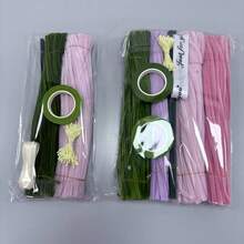 100/400pcs Handmade Tulip Twist Tie Bouquet Craft Supplies DIY Floral Making Kit - Multicolor - View 12