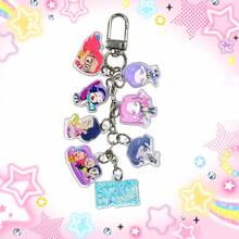 Acrylic Keychain Pendant, Blue Cat Charm, Kpop Girl/Boy Group Merchandise, Party Favor, Birthday Gift, Stuffing - Multicolor - View 6