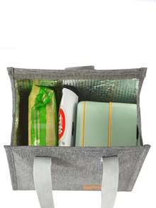 Bolsa de almuerzo aislada de gran capacidad, bolsa de almuerzo portátil tipo bolso para el trabajo, estilo vertical - Multicolor - Ver 8