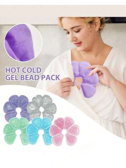 2 pièces Coussinets de sein réutilisables avec pack de glace, coussinets de gel de refroidissement double face, outil de soins quotidiens, coussinets de sein multifonctionnels chauds/froids pour la détente et le soulagement, cadeau idéal pour les femmes