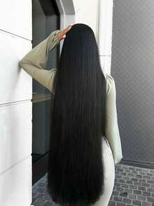 24 Inch/40 Inch Women'S Straight Clip-In Hair Extensions Bundles, 5 Clip Shaped Design, All-In-One Hair-Volume Synthetic Wig, Easy To Use, Suitable For All Hair Types, Natural Results - Black - View 3