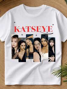 Katseye The Beautiful Chaos Tour 2026 Shirt Katseye Music T Shirt Katseye Kpop Graphics Shirt Katseye Beautiful Chaos Yo - 白色 - 查看 1