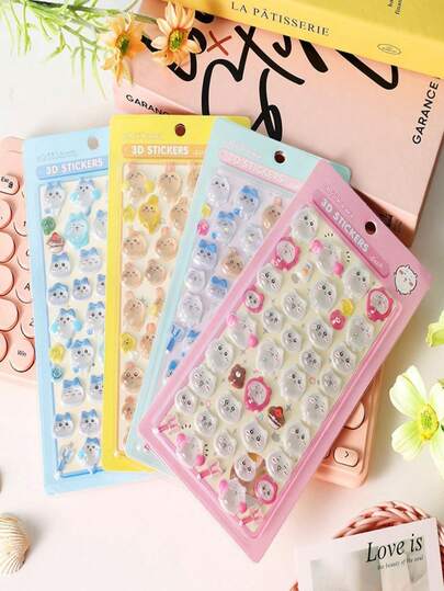 Random Style 1PC Jiikakawa 3D Stereoscopic Relief Crystal Sticker For DIY Decoration Of Small Eight Jiikai Mobile Phone Case. Suitable For Decorating Mobile Phones, Laptops, Suitcases, Water Bottles, Skateboards, Notebooks And Guitars.