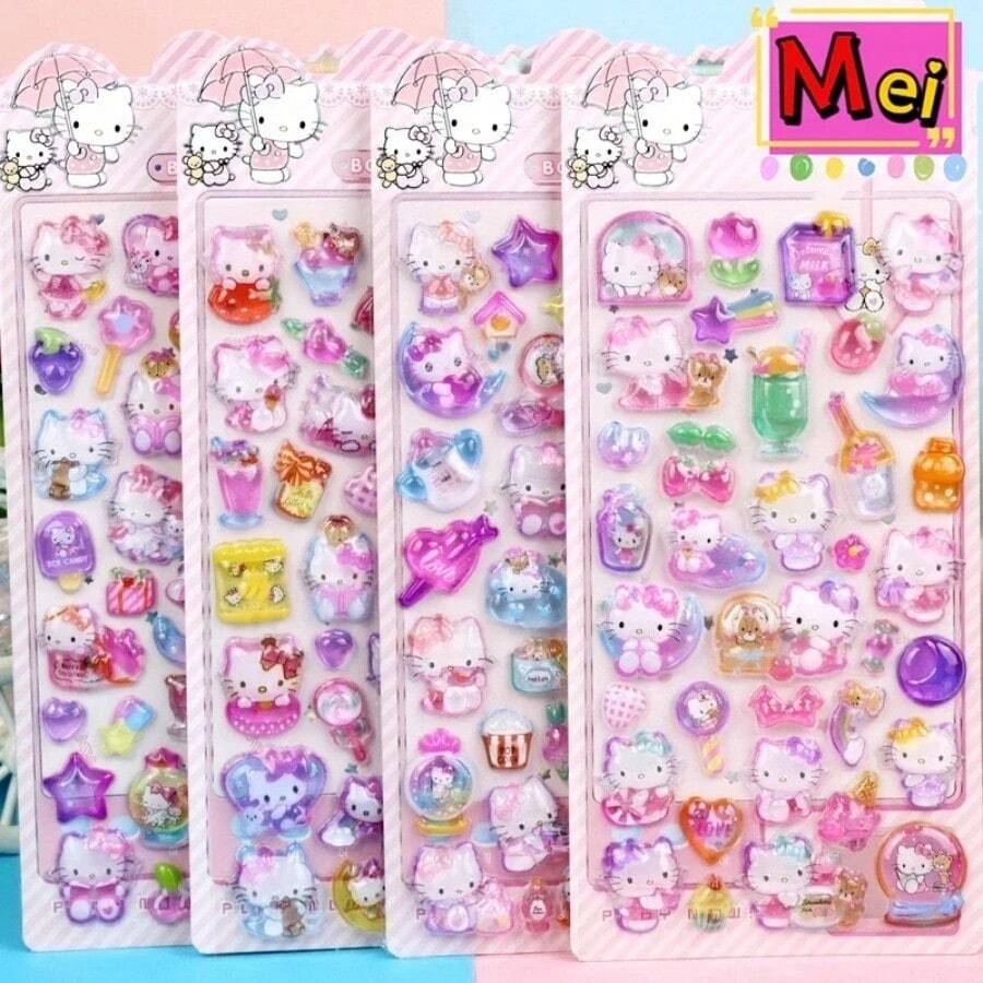 3D Cartoon Character Embossed Luminous Stickers, Cute Creative Children's Toy Stickers Wholesale - Multicolor - View 1