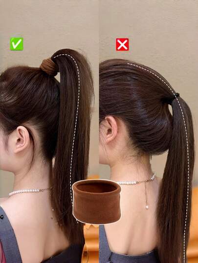 1/5/20 chiếc dây buộc tóc đen thanh lịch, được thiết kế dành cho nữ - Dây buộc tóc co giãn dày dặn, không đường may, làm từ chất liệu tóc tự nhiên, mềm mại và thoải mái, không trơn trượt, màu đen cổ điển, phù hợp với mọi loại tóc, thích hợp cho kiểu tóc hàng ngày và đi học.