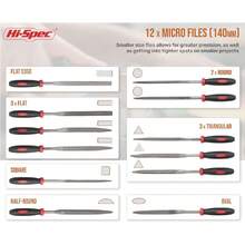 Juego de Limas y Escofinas 16 Piezas. Incluye Guantes y Papel Lija. Limas de Mano Planas, Redondas, Semicirculares, Triangulares T12 grandes y pequeñas. Para trabajos en Madera, Metal, y Mas.,38927589 - Amarillo - Ver 5