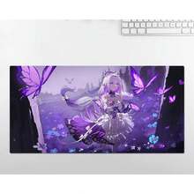 Alfombrilla de ratón grande con LED RGB estilo anime, Honkai Star Rail Castorice, alfombrilla de escritorio, alfombrillas, alfombrilla de juegos para teclado, regalo excelente regalo - Como se muestra - Ver 5