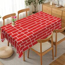 1pc Masonry Wall Background Stone Wall Scene Setting Tablecloth, Brick Panel Wallpaper Curtain Door Removable Brick 2D Flat Tablecloth, Photo Prop, Suitable For Four-Season Party Events, Polyester Material - Multicolor - View 3