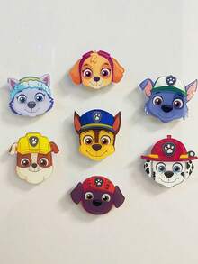 Paw Patrol 7/8pcs Set Paw Patrol Cartoon Cute Refrigerator Magnets, Soft Magnetic Stickers, Creative Whiteboard/Blackboard Magnets, Including Chase, Skye, Rubble And Other Characters, Suitable As Birthday, Holiday, Christmas Gifts, Christmas Stockings, Gift Bag Fillers - Multicolor - View 5