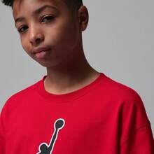 Jordan Teenage Long Sleeve T-Shirt, Knitted Collarless Long TJD2612044GS-002 - Red - View 3