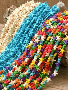 Yumfeel 37pcs Natural Howlite Sea Star Beads For Jewellery Making.Boho Spring And Summer Beach Style Stone Beads For DIY Bracelets ,Necklaces And Anklets. - Multicolor - View 5