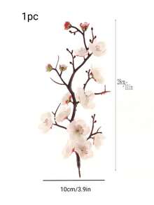 1pc/4pcs 30cm Artificial Peach Blossom & Plum Blossom Flowers, Lifelike Decor For Furniture, Desk, Office, Dining Room, Party Vase - Multicolor - View 25