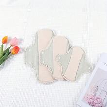 4pcs Washable Lace Trim Sanitary Pad Set, Foldable Design, Style, Breathable & Comfortable, Good Absorbency, Suitable For Home & Outdoor Use, Available In Different Sizes For Women
