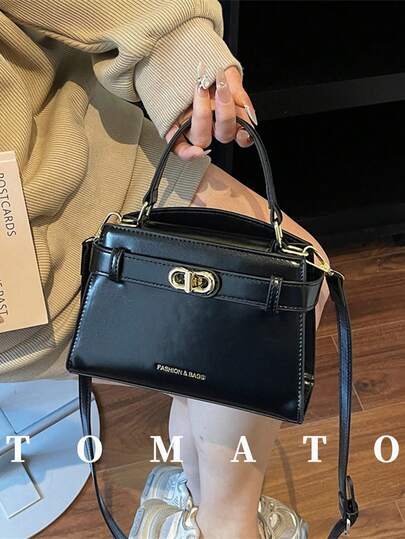 时尚女士斜挎包，纯色复古方形手提包，PU材质，可调节肩带，适合年轻女性日常使用，非常适合外出、购物、上课、约会、送礼、办公、工作、旅行等场合。