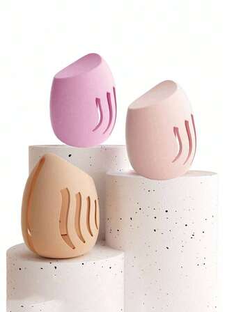 1pc Silicone Makeup Sponge Holder, Breathable Makeup Sponge Storage Case, Dust-Proof Portable Makeup Sponge Organizer, Suitable For Travel