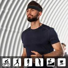 Workout Headbands Non Slip Headband Sport Headbands Sweatbands Elastic Sport Hair Bands For Sports Travel Indoor Fitness Gym - solid24 - 查看 3