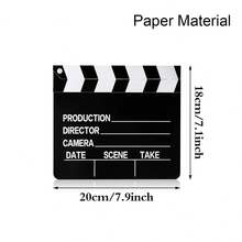 1个7×8英寸纸板电影场记板，导演场记板，可书写，电影拍摄道具（黑色） - 黑色 - 查看 9