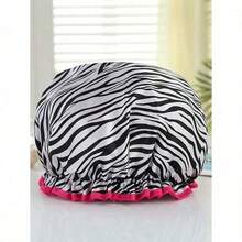 1pc Shower Cap, Women's Reusable Waterproof Elastic Shower Cap, Suitable For Long Hair Home Bathroom Decor Fall Decor Back To School - Multicolor - View 6