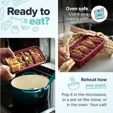 1 Cup Silicone Freezer Tray With Lids For Storing Broth Leftovers Rice Sauce And More Silicone Soup Freezer Molds For Meal Prep Cranberry 2-Pack - 蔓越莓 - 查看 5