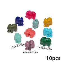 11x14mm10pcs Mix Cute Elephant Shell Beads For Diy Bracelet Necklace Crafts Jewelry Making Spacer Loose Bead Accessories - Multicolor - View 9
