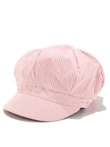 1pc Newsboy Cap/Taxi Driver Cap/Corduroy Flat Top Hunting Hat, Street Fashion Hat, Outdoor Sun Protection Casual Hat For Spring Autumn Travel, Beach Vacation - Newsboy Cap - View 15
