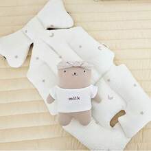 Novo Almofada Acolchoada Grossa para Carrinho de Bebê com Bordado Coreano INS para Outono/Inverno, Almofada de Assento de Carro para Bebê - Cor da imagem - Visão 12