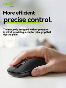 Acer OCC316 Keyboard And Mouse Combo - Plug & Play, Compact Wireless Keyboard And Ambidextrous Wireless Optical Mouse, Compatible With Windows/OS (No Receiver Required) - Black - View 10