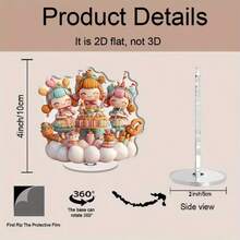 360° Rotating Acrylic Statue, 2D High Definition, Scratch-Resistant Decorative Display Item, Desktop Creative Ornament, Suitable For Home, Office, Holiday Gifts, Themed Decor - Acrylic Standee Desktop Decoration - View 10