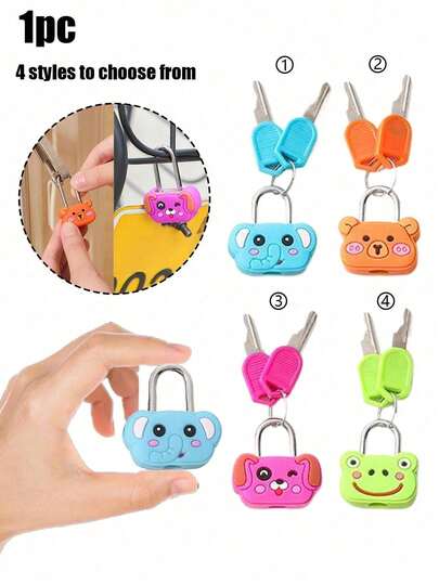 Candados con diseños de animales de dibujos animados con llaves - 4 estilos disponibles. Candados de viaje portátiles adecuados para maletas, mochilas, bolsas de gimnasio y taquillas. Construcción de metal resistente, ideal para viajeros, personas que van al trabajo y entusiastas al aire libre. Protección de equipaje con estilo. También adecuado para taquillas de gimnasio escolar, taquillas deportivas, vallas, cajas de herramientas, puertas, cajas, cajas de almacenamiento, etc. Un regalo ideal para Navidad y Pascua.