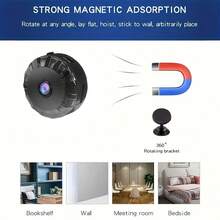 1pc Mini Hidden Remote Camera, Suitable For Family WiFi Pet Camera, Mobile Phone Video Surveillance System, Baby/Pet Camera, Smart Phone Application, Home Camera WiFi Wireless Camera, Continuous Recording Function, Nanny Room Camera, Suitable For Bedroom Use, Wireless Home Monitoring System, With Artificial Intelligence Motion Detection Function, Alarm Function, Compatible With Alexa. Holiday Gifts. - màu đen - Xem 4